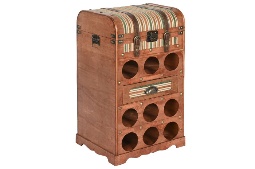 Suport pentru Sticle Brown Cream din Lemn 40x36x71cm
