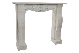Cadru Semineu Antique White din Lemn 123x27x105cm