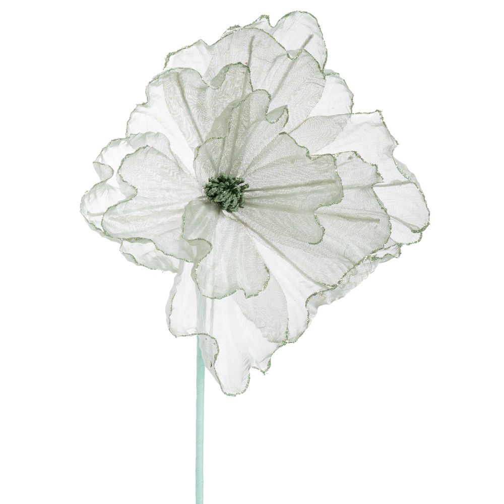 Magnolie Slate Green din Organza 60cm