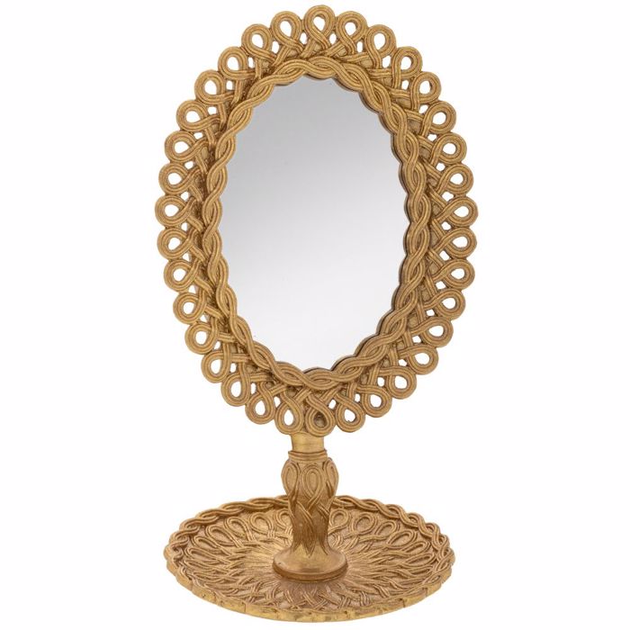 Oglinda Vintage Gold din Rasina 16x15x27cm