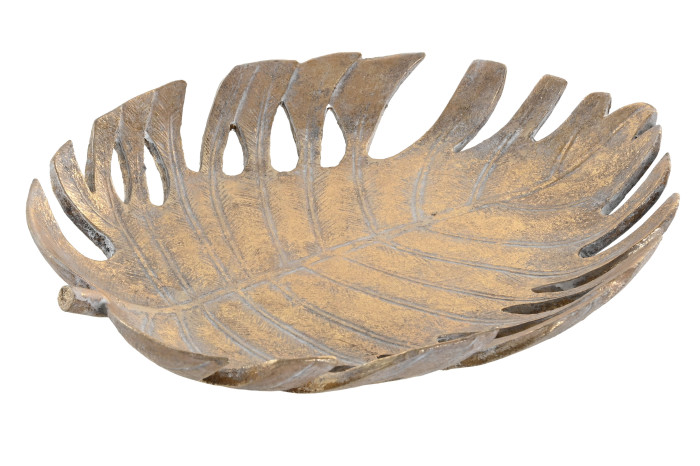 Platou Antique Gold Leaf din Rasina 34x29x5cm