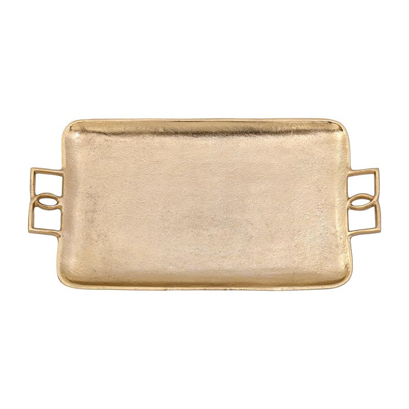 Platou Golden din Aluminiu 41x21x4cm