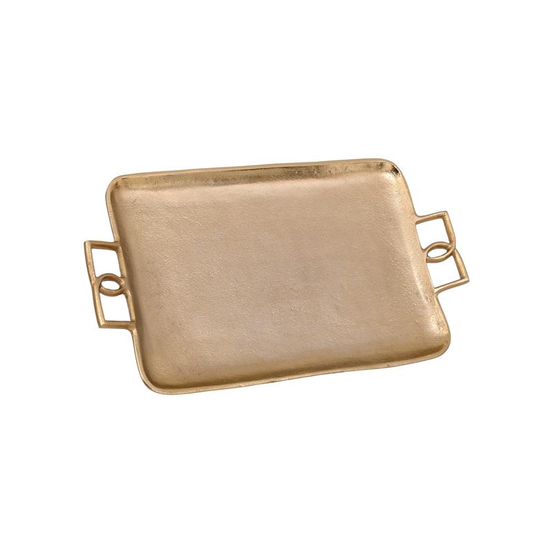 Platou Golden din Aluminiu 50x26x4cm