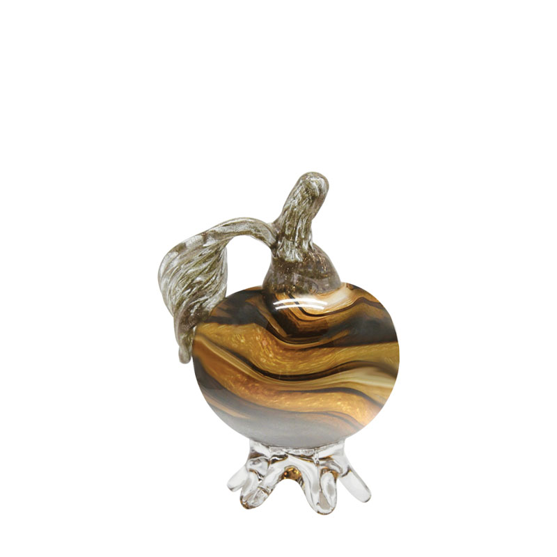 Rodie Decorativa Amber Stripes din Sticla D6x10cm
