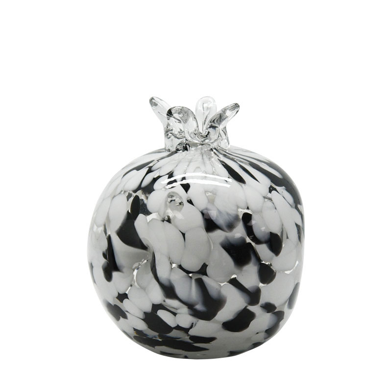 Rodie Decorativa White Black din Sticla D9x11cm