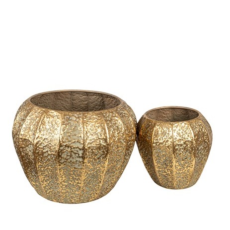 Set 2 Ghivece Gold din Metal D41x30cm