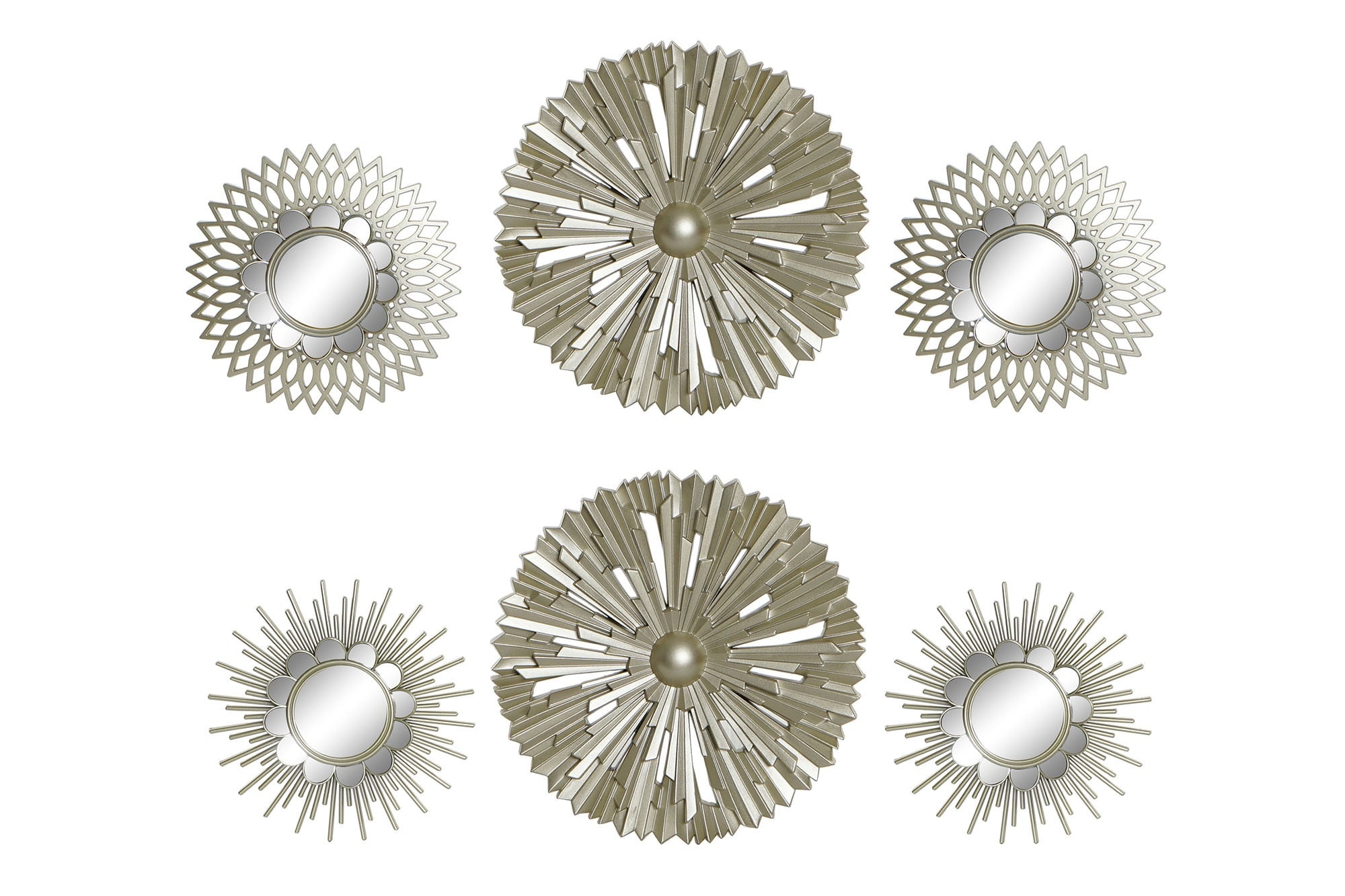 Set 3 Decoratiuni din Plastic cu Oglinda