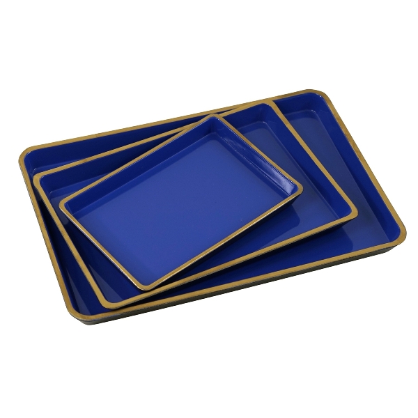 Set 3 Tavi Blue din Plastic 32x22x2cm