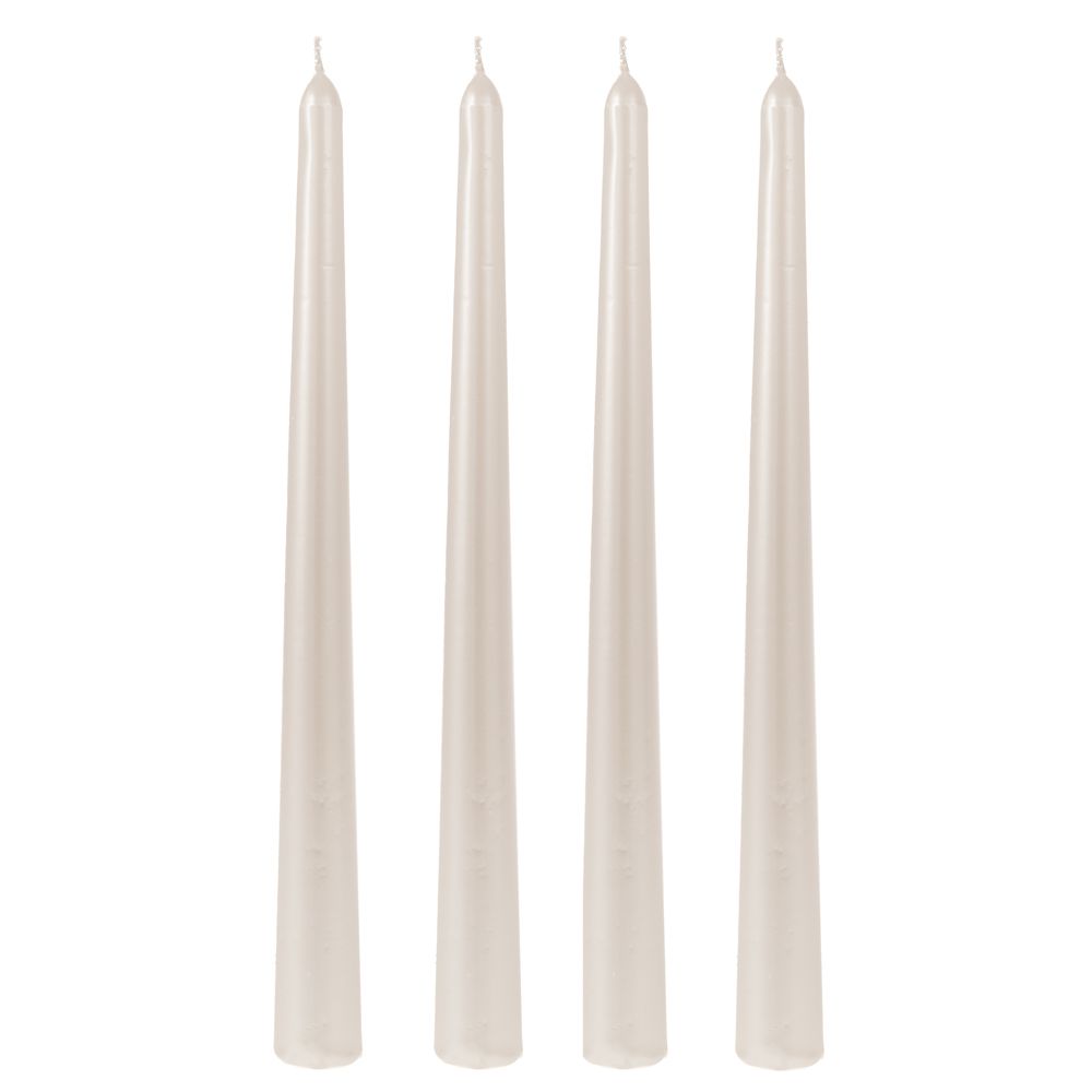 Set 4 Lumanari White din Ceara 25cm