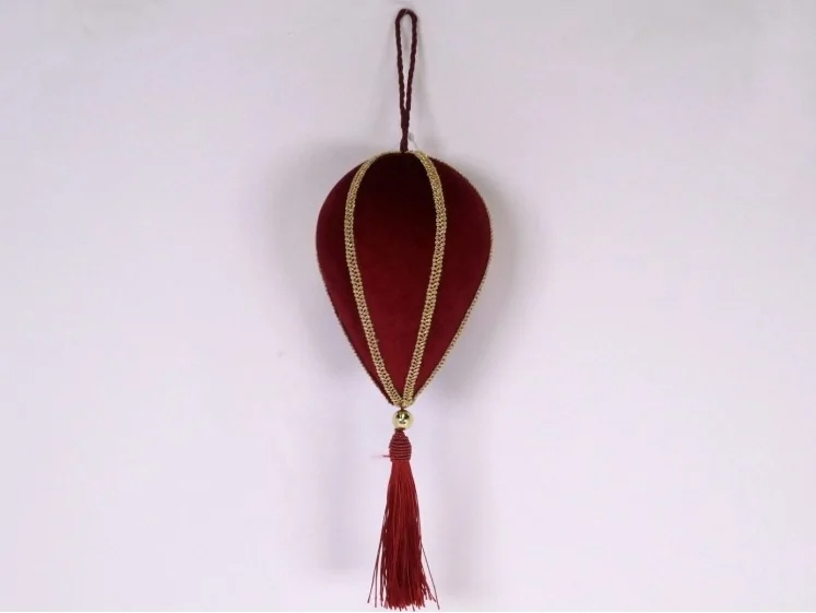 Set 7 Globuri Burgundy din Sticla D10x14cm
