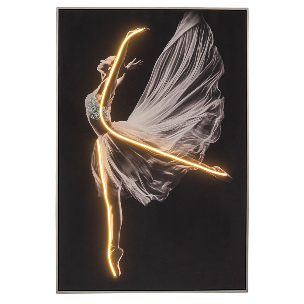 Tablou Ballerina cu LED 80x120cm