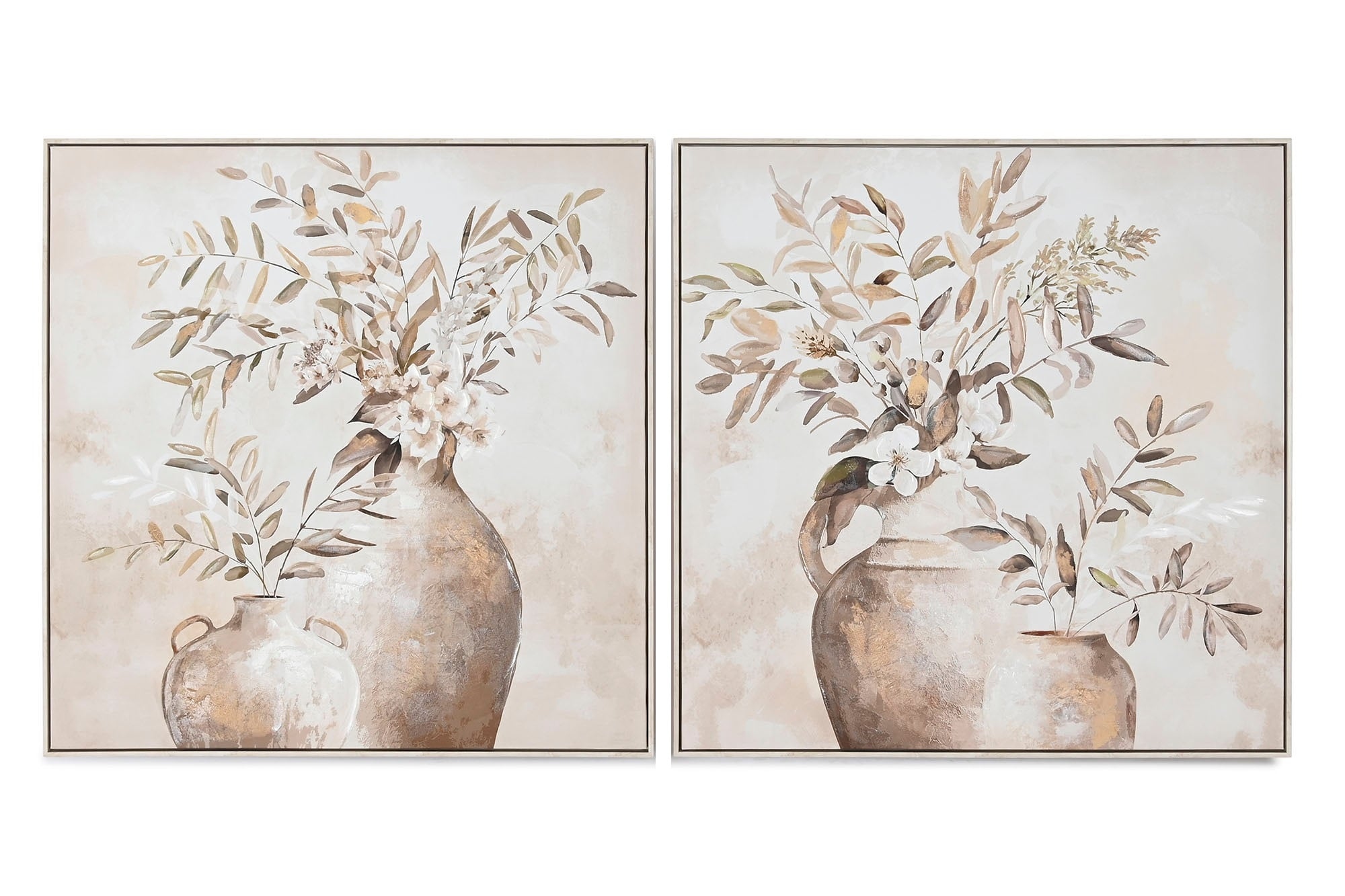 Tablou Beige Golden Vases 82x4x82cm