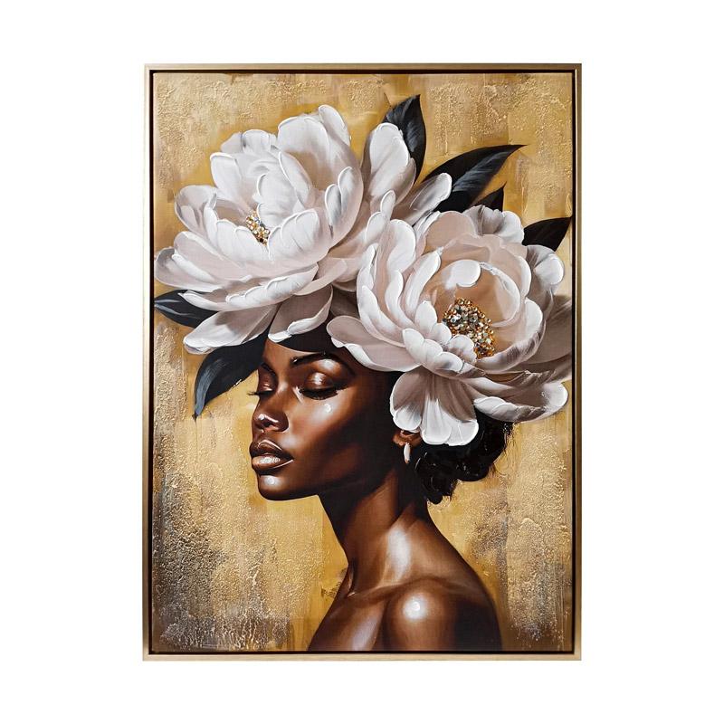 Tablou Female Figure Golden 50x3x70cm