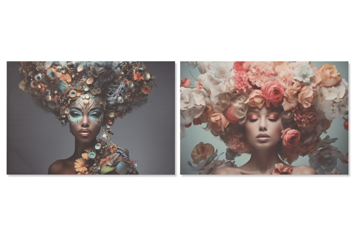 Tablou Female Flowers 120x3x80cm