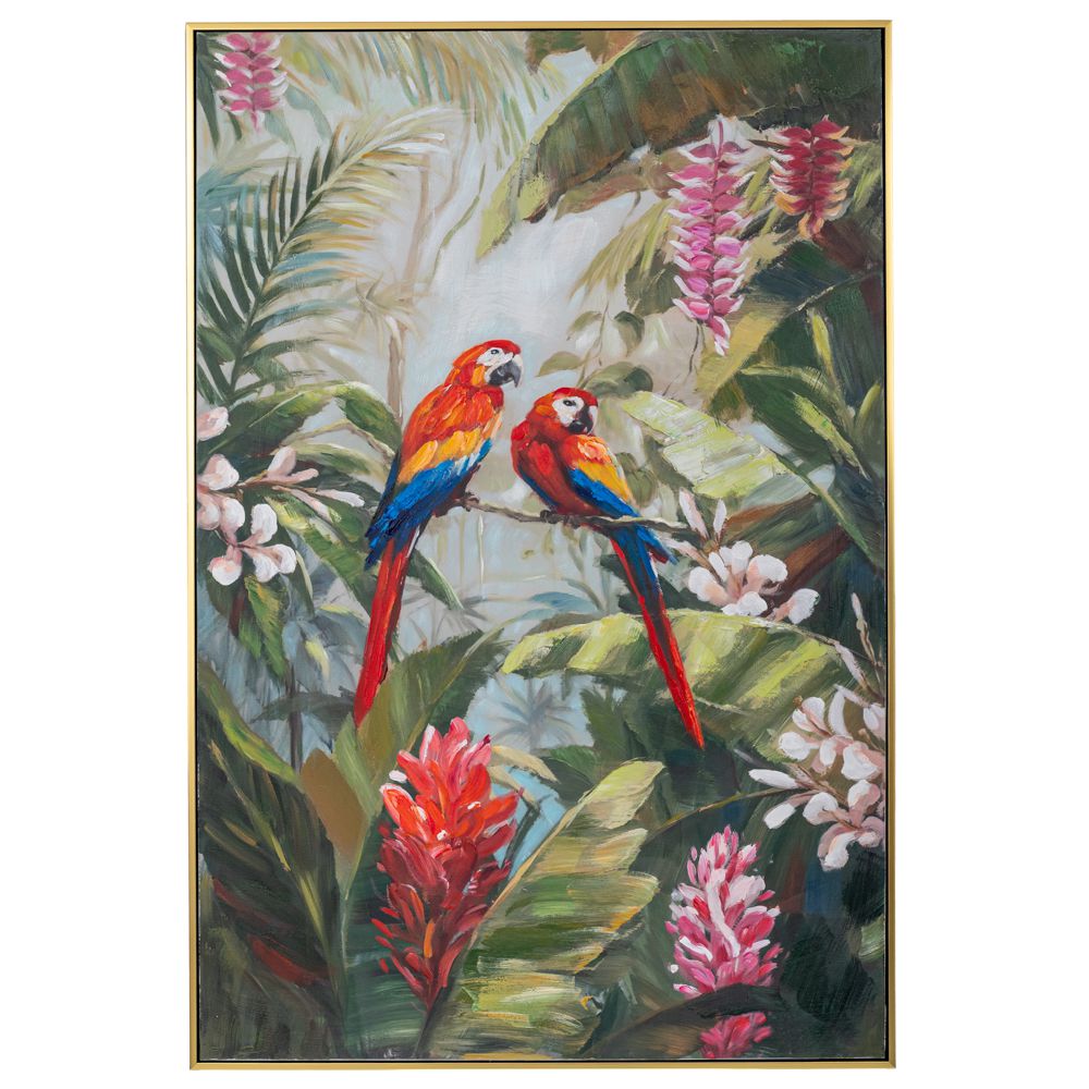 Tablou Multicolor Parrots 80x120cm