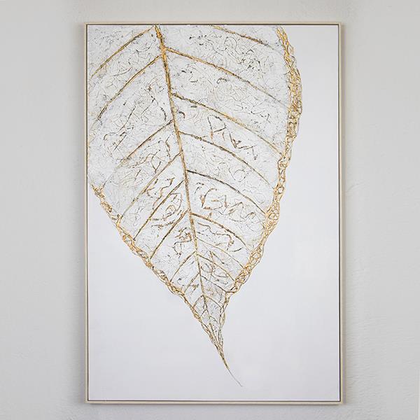 Tablou White Gold Leaf 82x122x5cm