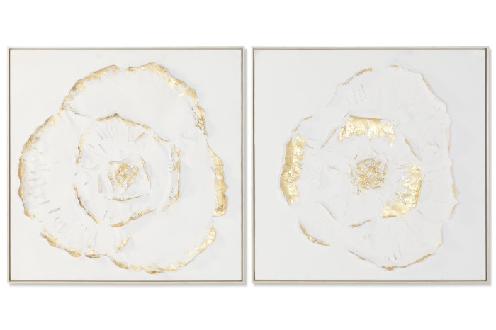 Tablou White Golden Flower 83x5x83cm