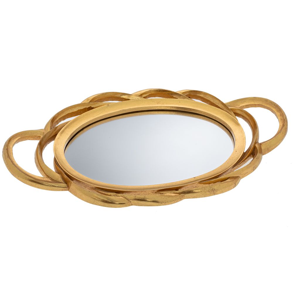 Tava Bronze din Rasina cu Oglinda 49x28x5cm