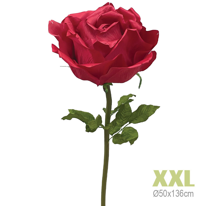 Trandafir Artificial Rosu D50x136cm