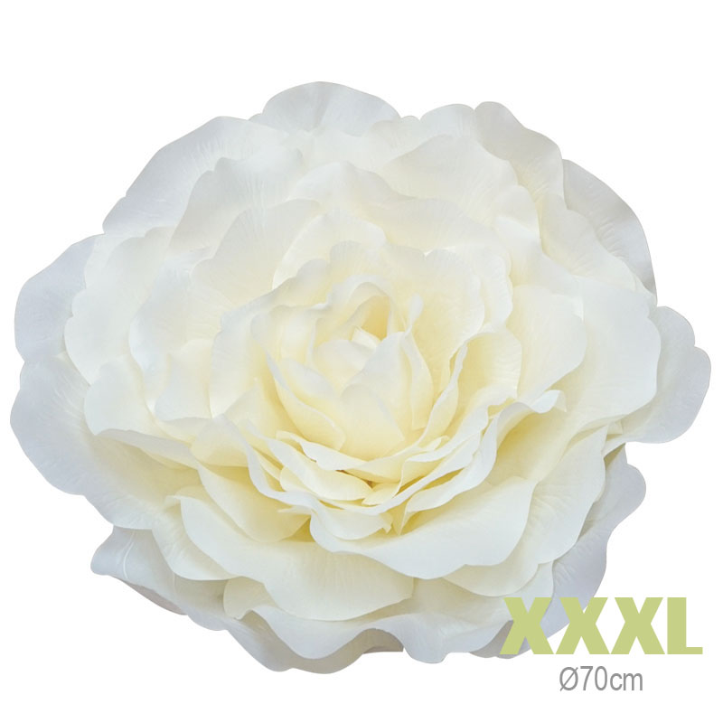 Trandafir Artificial White D70cm