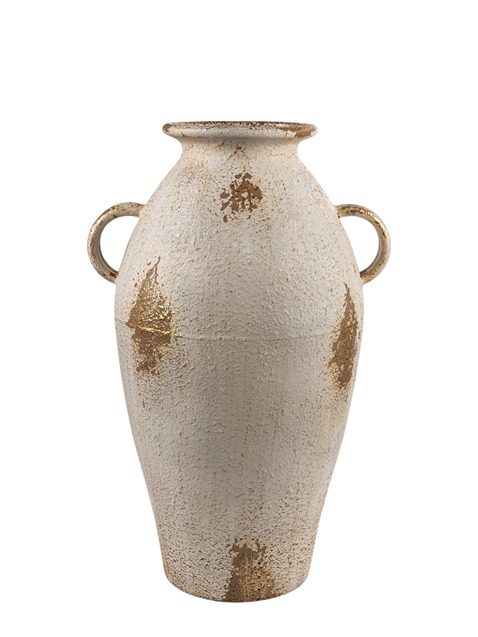 Vaza Beige Gold din Metal D26x25x33cm