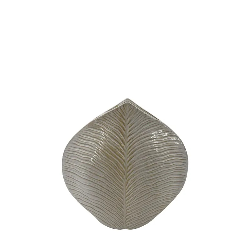 Vaza Cream Beige din Ceramica 20x6x20cm