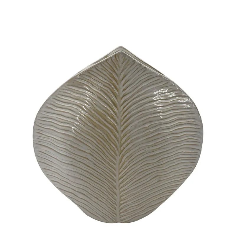 Vaza Cream Beige din Ceramica 29x10x30cm