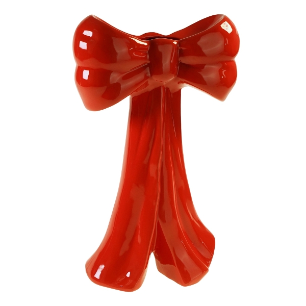 Vaza Red Bow din Ceramica 23x13x37cm
