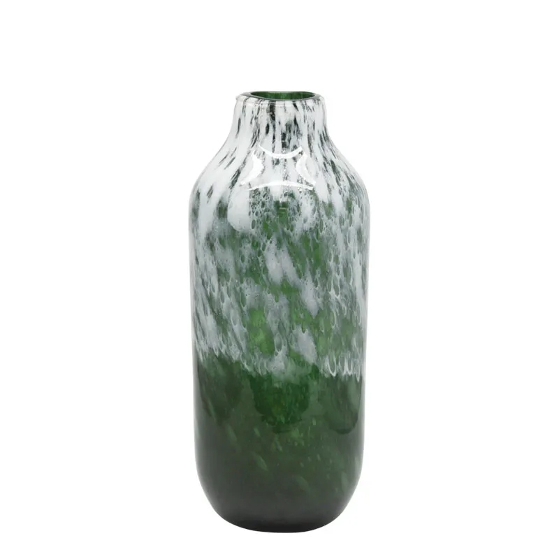 Vaza White Green din Sticla D15x35cm