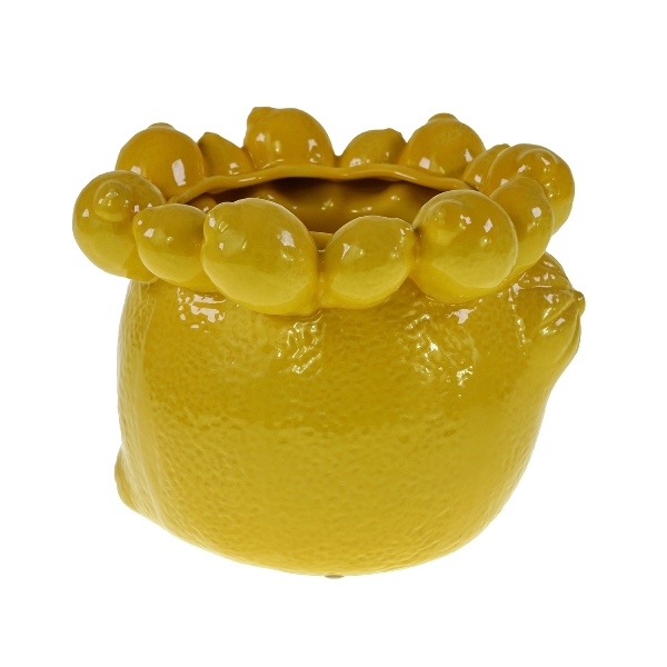 Vaza Yellow Lemons din Ceramica D24x19cm